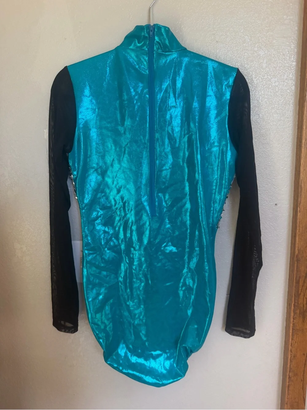 Teal Sequin Girls' Dance Costume Leotard